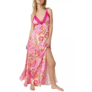 New Free People All a Bloom Maxi Slip Dress
